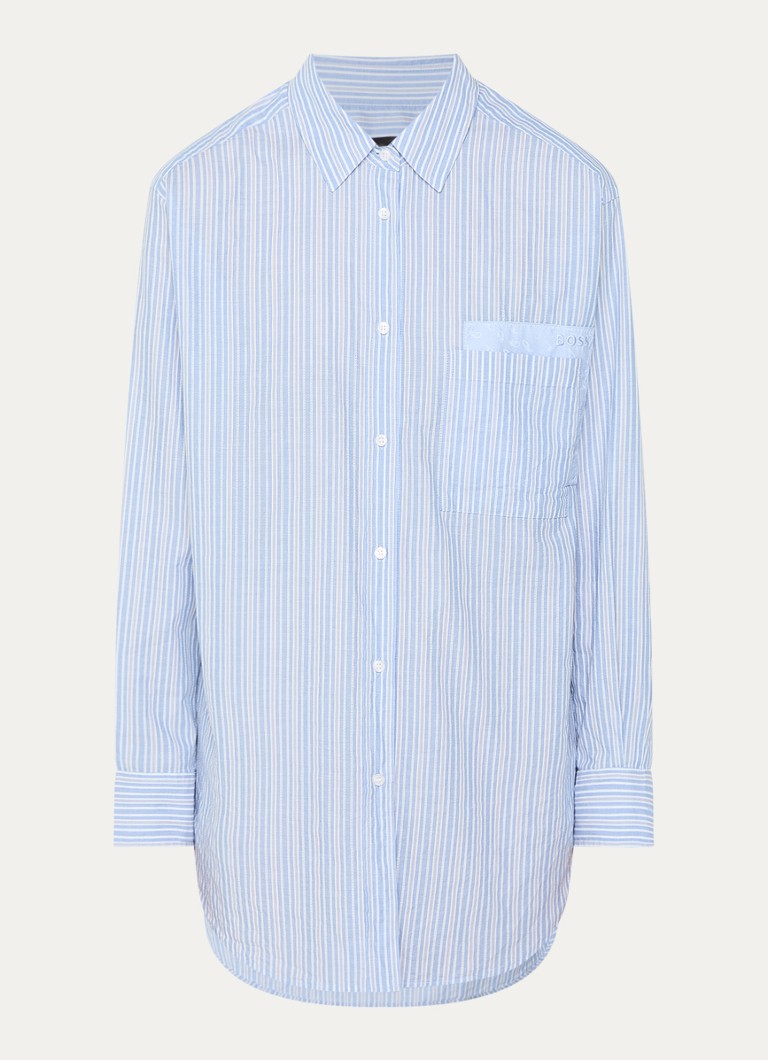 Camicia Bostucci a righe con taschino sul petto di Hugo Boss.