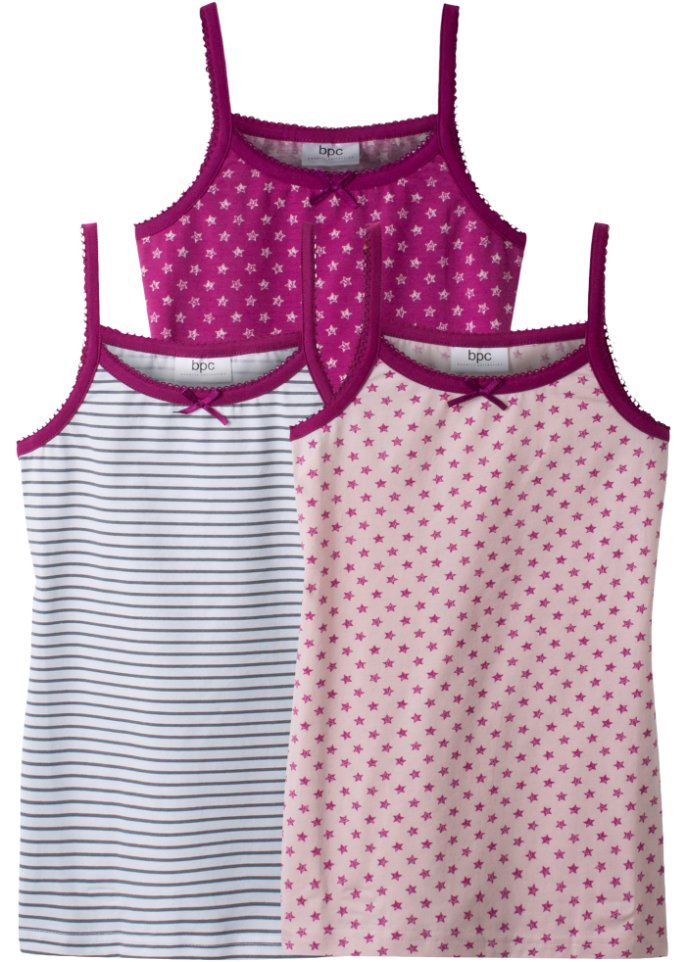 Mädchen Unterhemd (3er-Pack) Bio-Baumwolle
