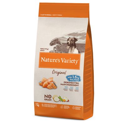 7 kg Nature's Variety + 4 x 150 g Original Paté No Grain Mini Nassfutter-Mix gratis!