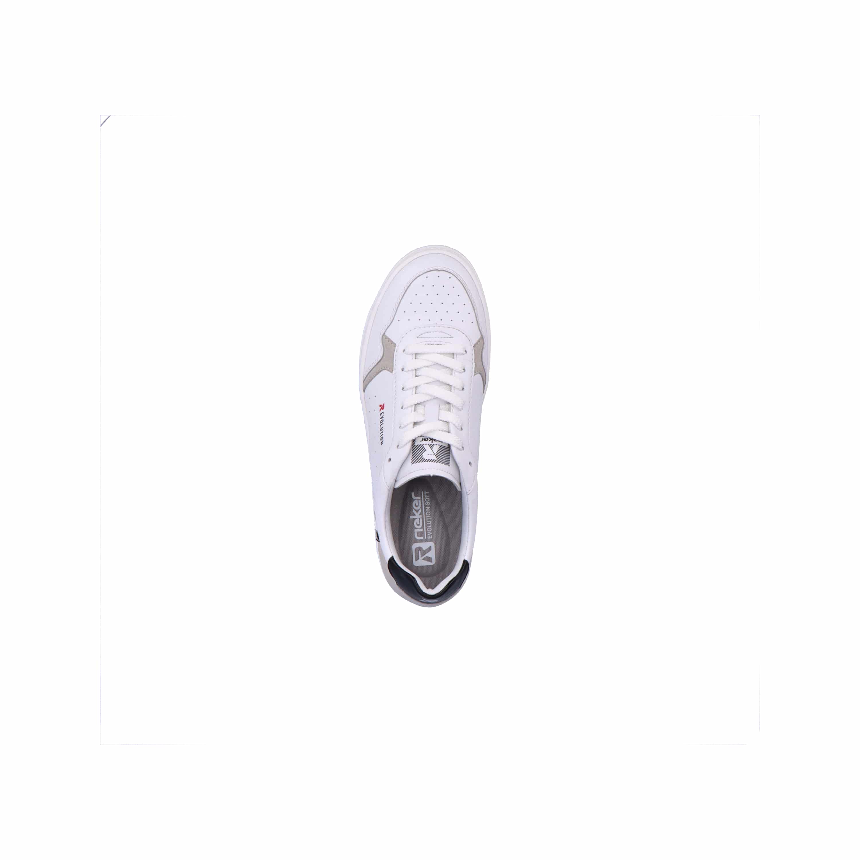 Rieker Herren Sneaker Low brilliant-white graphite-grey