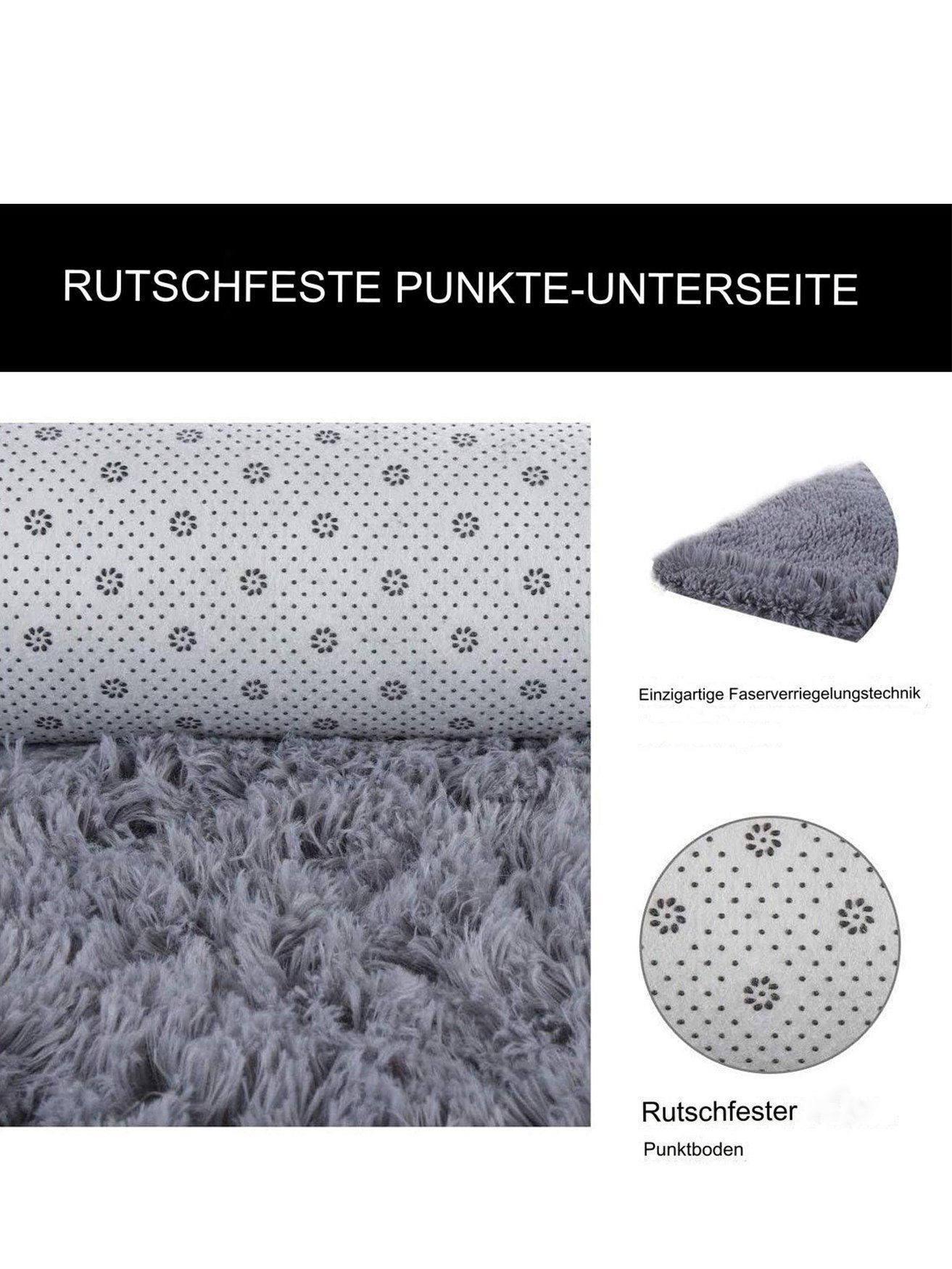 Fellteppich Teppiche für Wohnzimmer, großer Teppich, flauschig,den Innenbereich, HOHEA H, 120*160CM, Zimmer-Teppich, weich, für Schlafzimmer