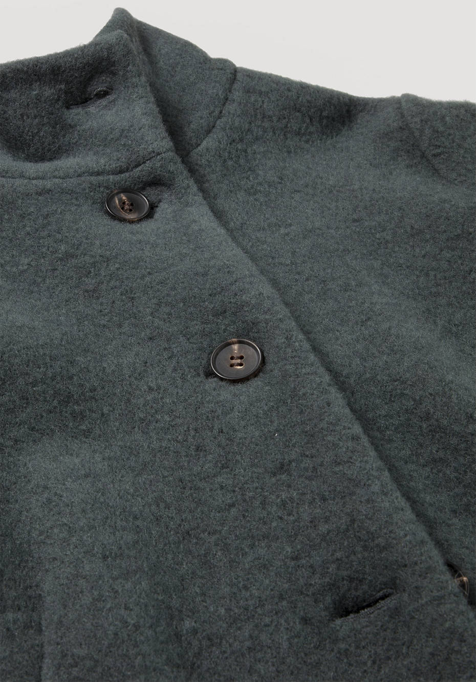 Wollfleece Mantel aus reiner Bio-Merinowolle