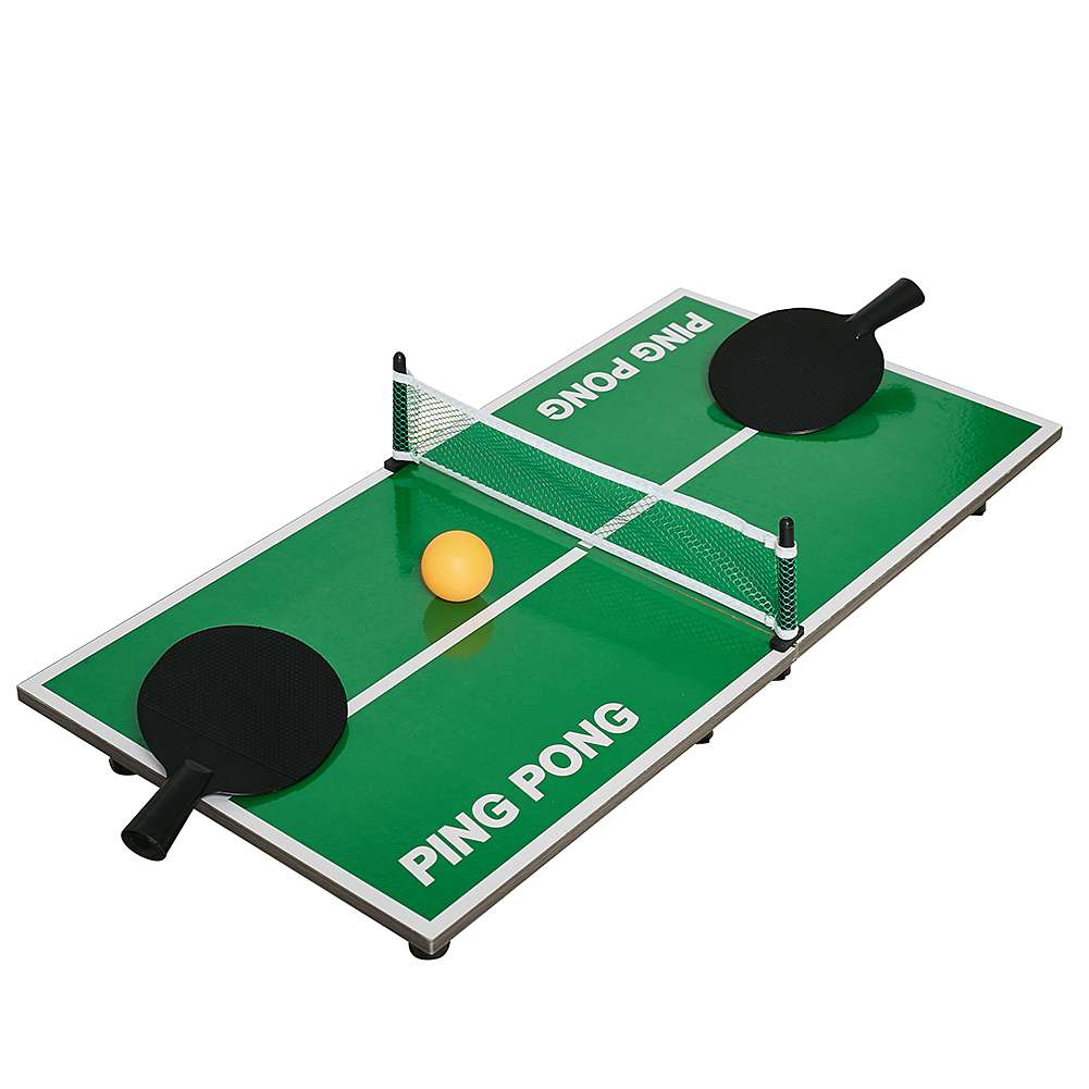 PING PONG Mini Tischtennisplatte mit Schlägern & Netz 5-tlg. 95064000
