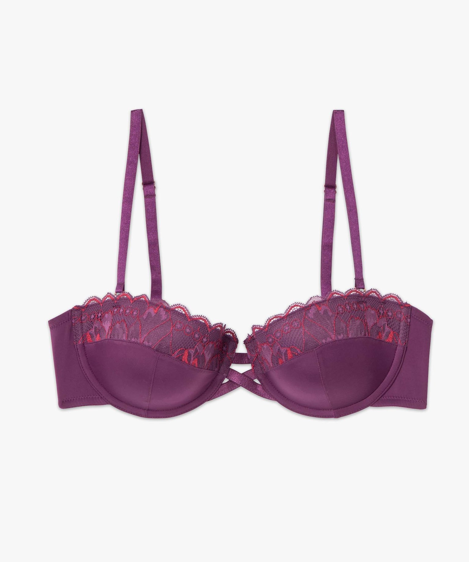 Soutien-gorge bandeau avec bretelles amovibles multicolore | GEMO