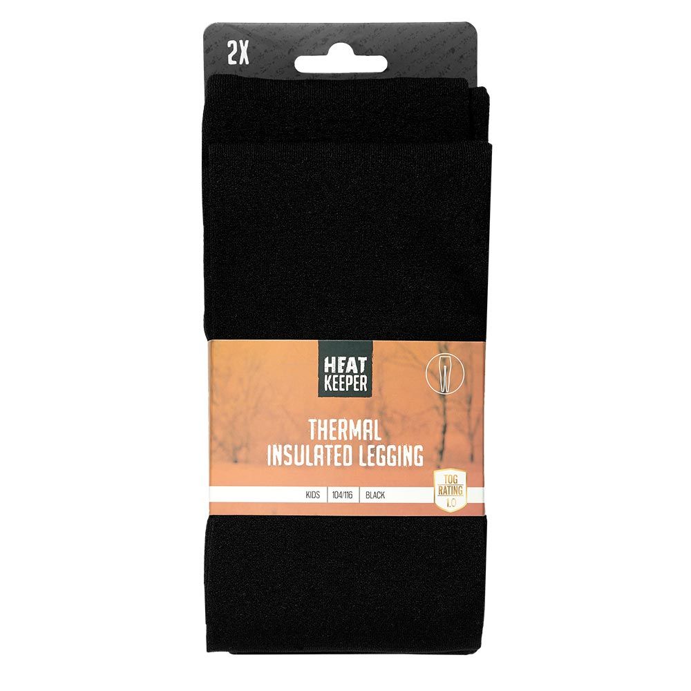Heat Keeper Basic 2 Packung Schwarz Kinder Thermo Unterhoses