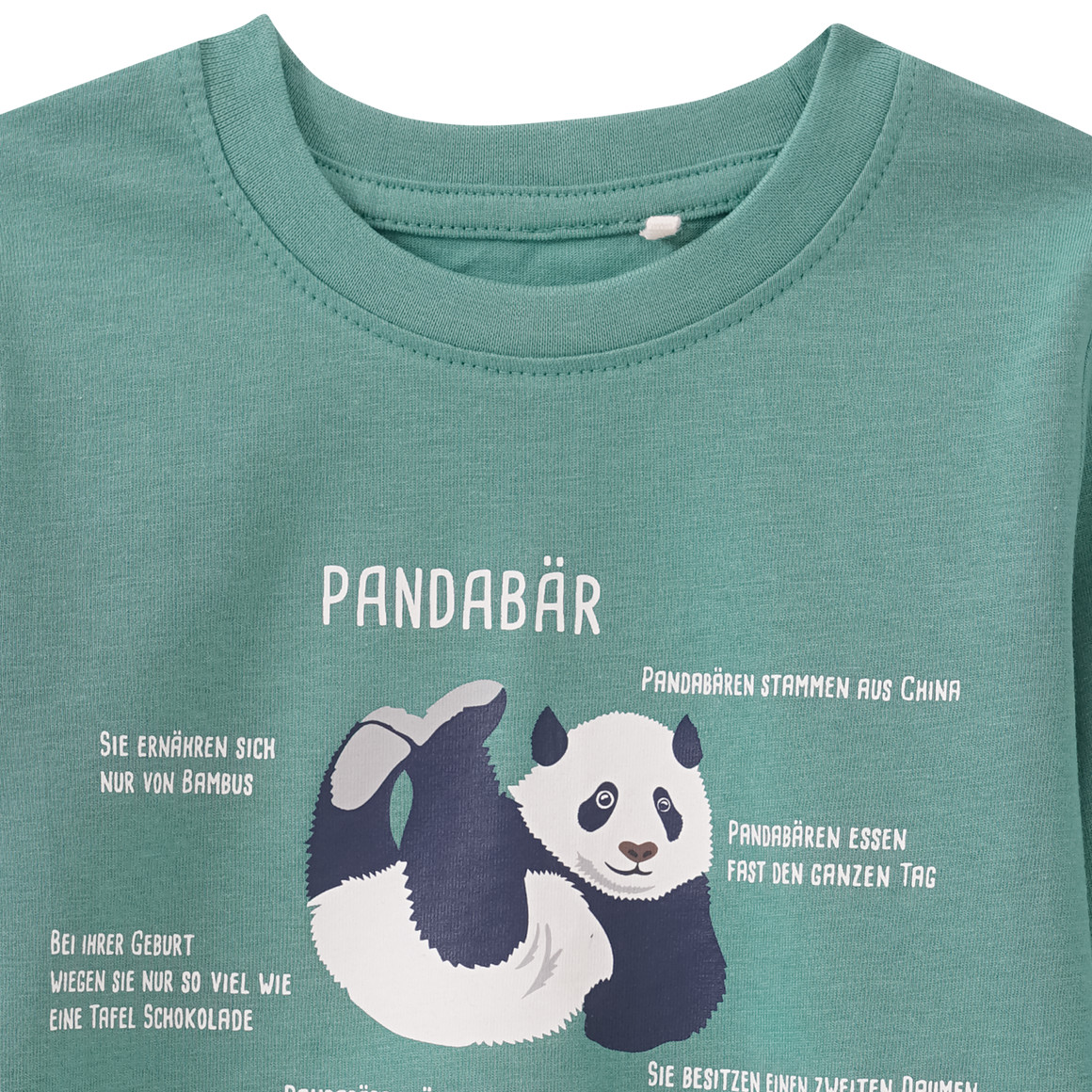 Kinder Langarmshirt mit Pandabär-Print