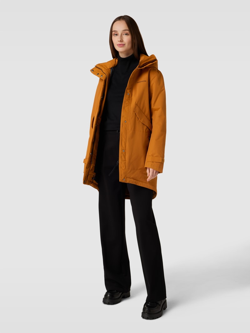 Steppjacke mit abnehmbarer Kapuze in orange