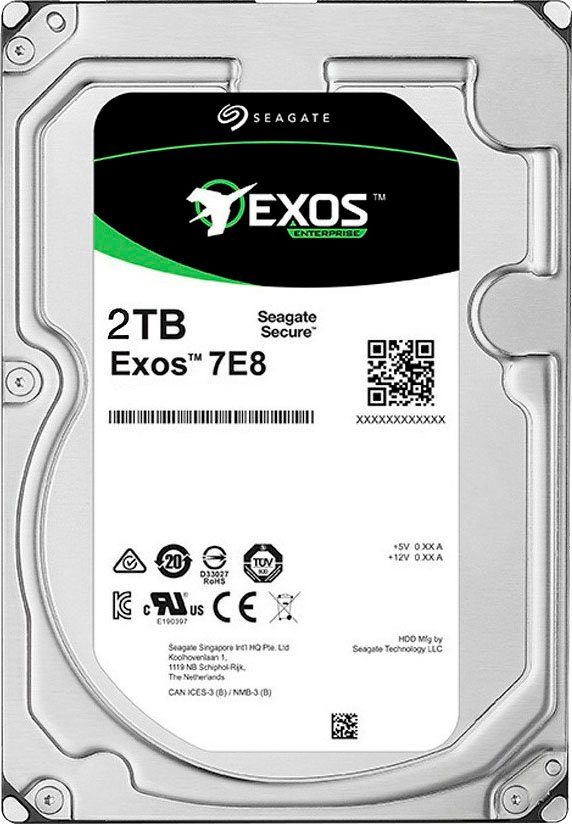 Seagate Exos 7E8 2TB SATA 512N HDD-Festplatte (2 TB) 3,5