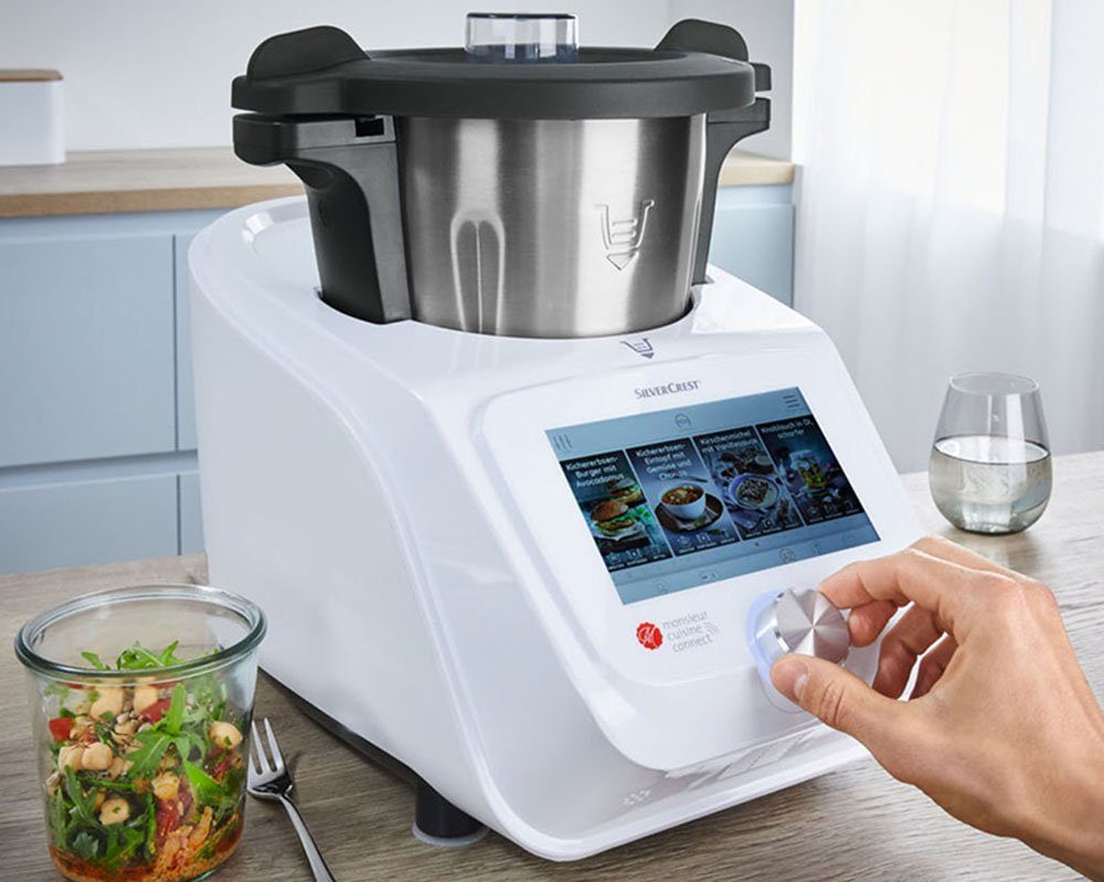 SilverCrest Küchenmaschine KITCHEN TOOLS Monsieur Cuisine Connect SKMC 1100 A1, 1100 W, 1100,00 W