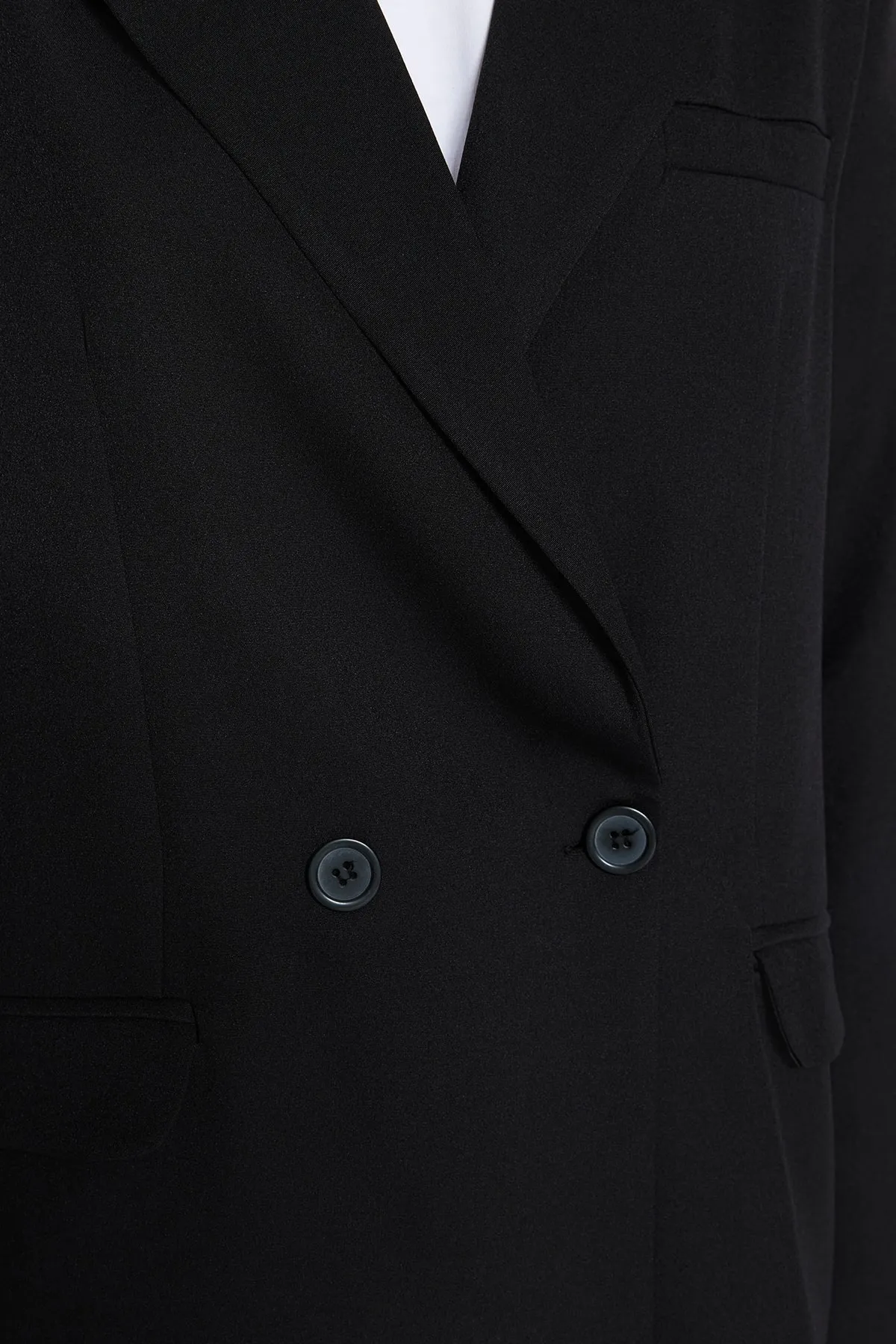 Trendyol Modest  Schwarzer Blazer, Jacke, Hose, gewebter Unterteil, Oberteil, Anzug TCTAW23US00132