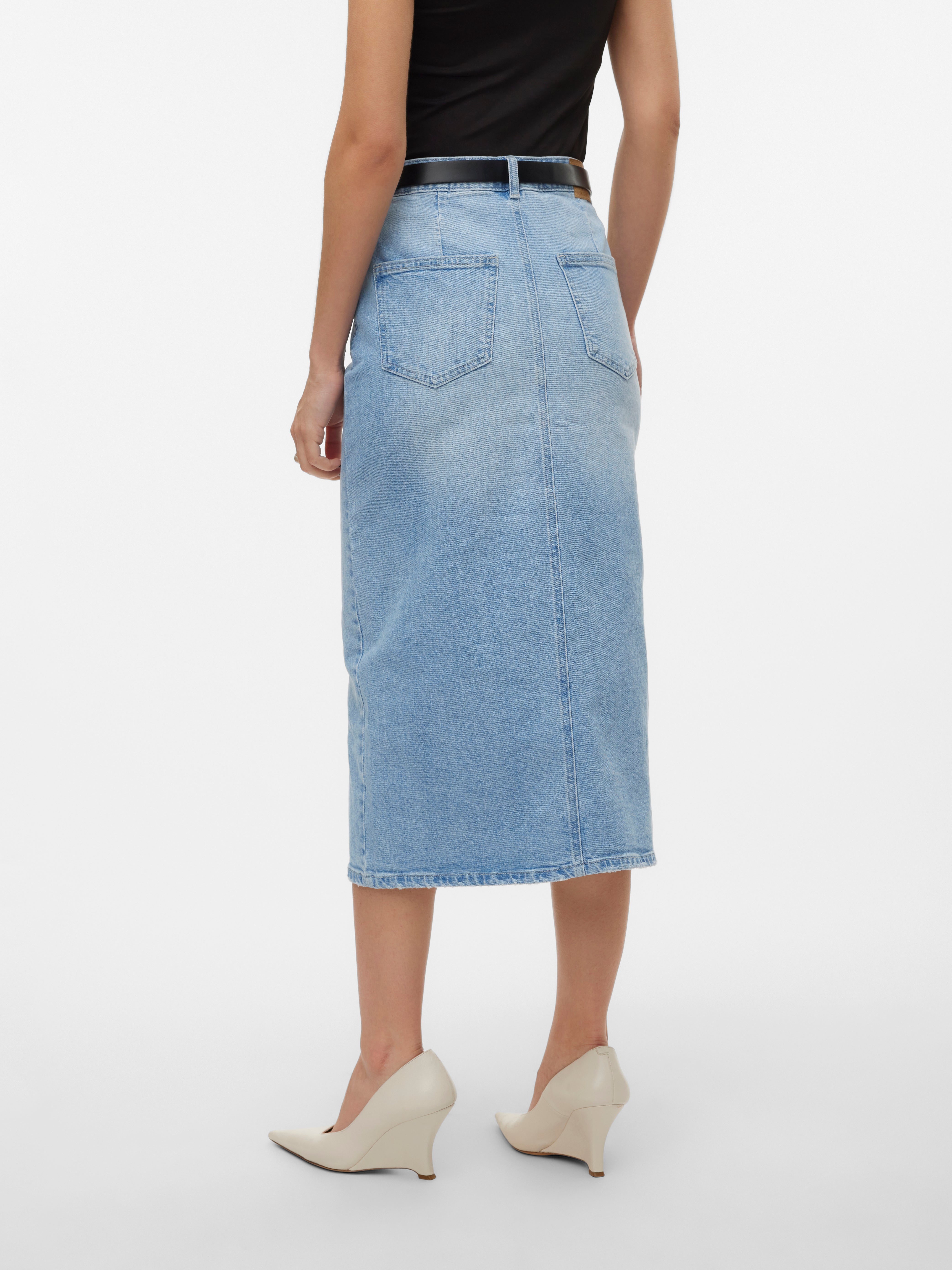 VMVERI Hohe Taille Langer Rock