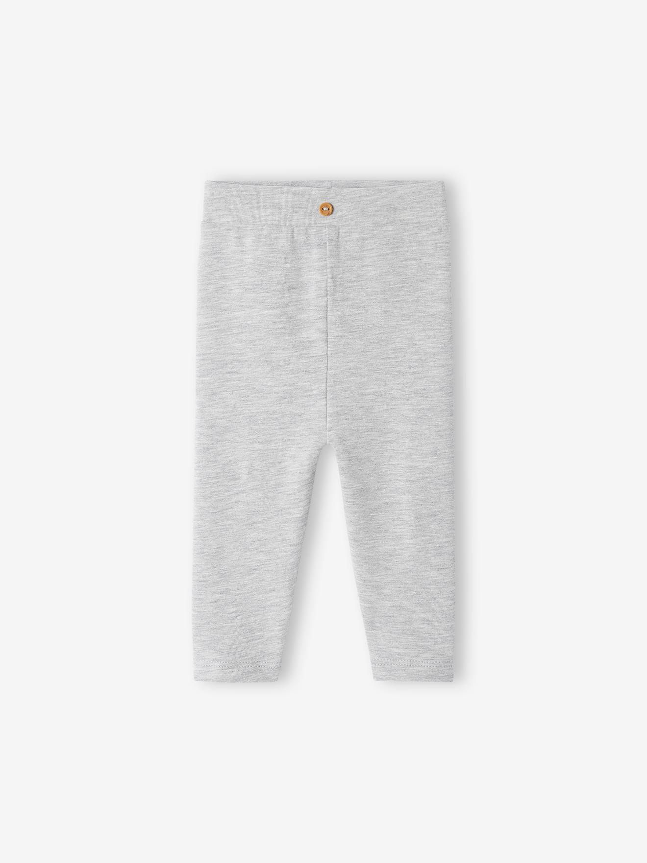 Vertbaudet Baby Leggings, Bio-Baumwolle - grau meliert