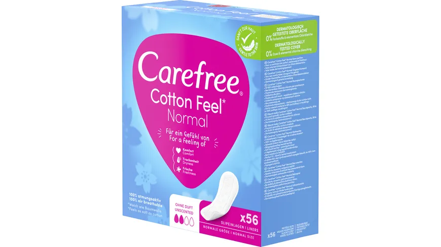 Carefree Slipeinlagen Cotton Feel Normal ohne Duft