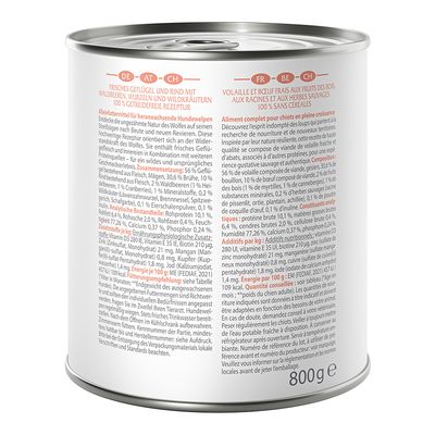Wolf of Wilderness Junior 6 x 800 g - Mit viel frischem Geflügel