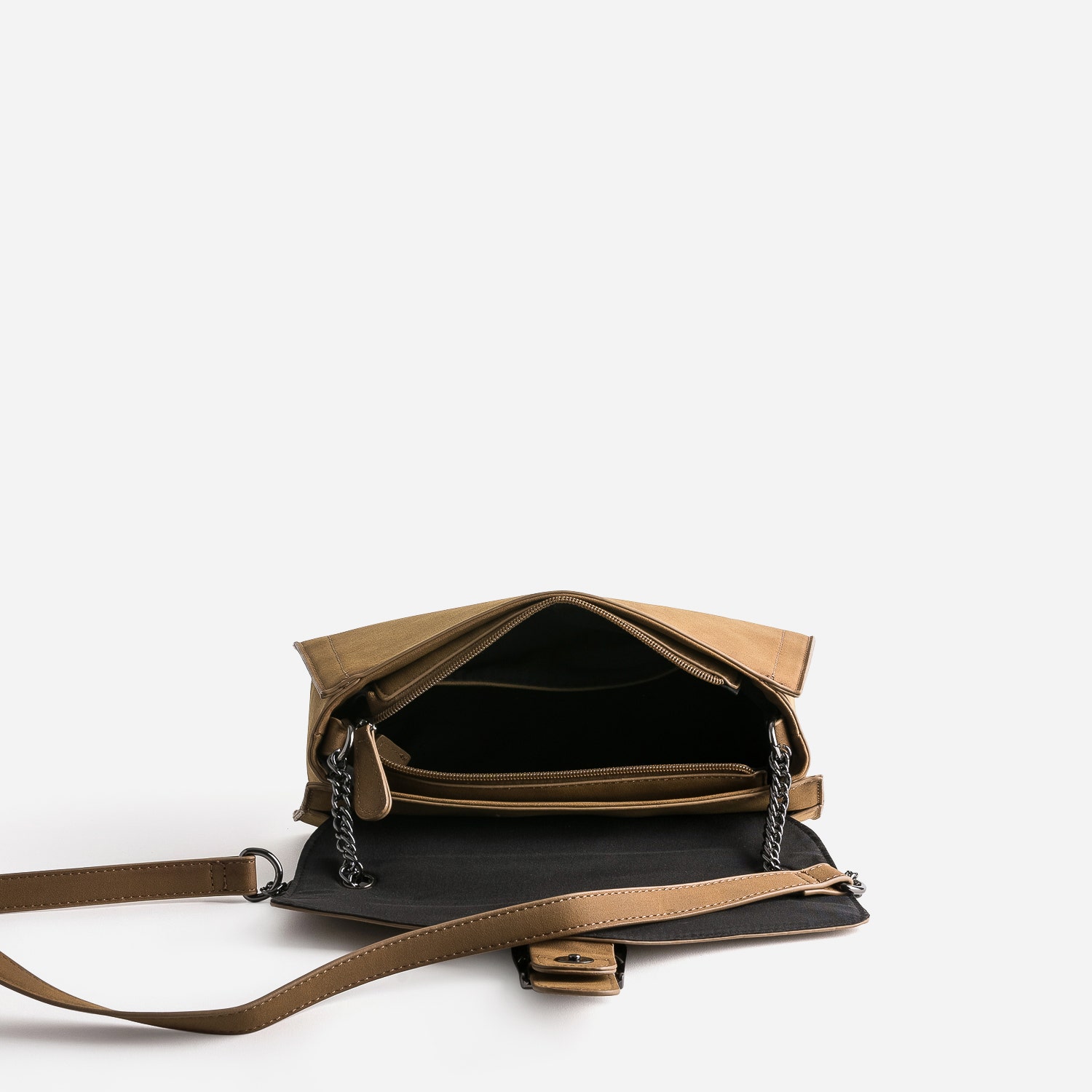 Sac besace TEXTO marron suédé