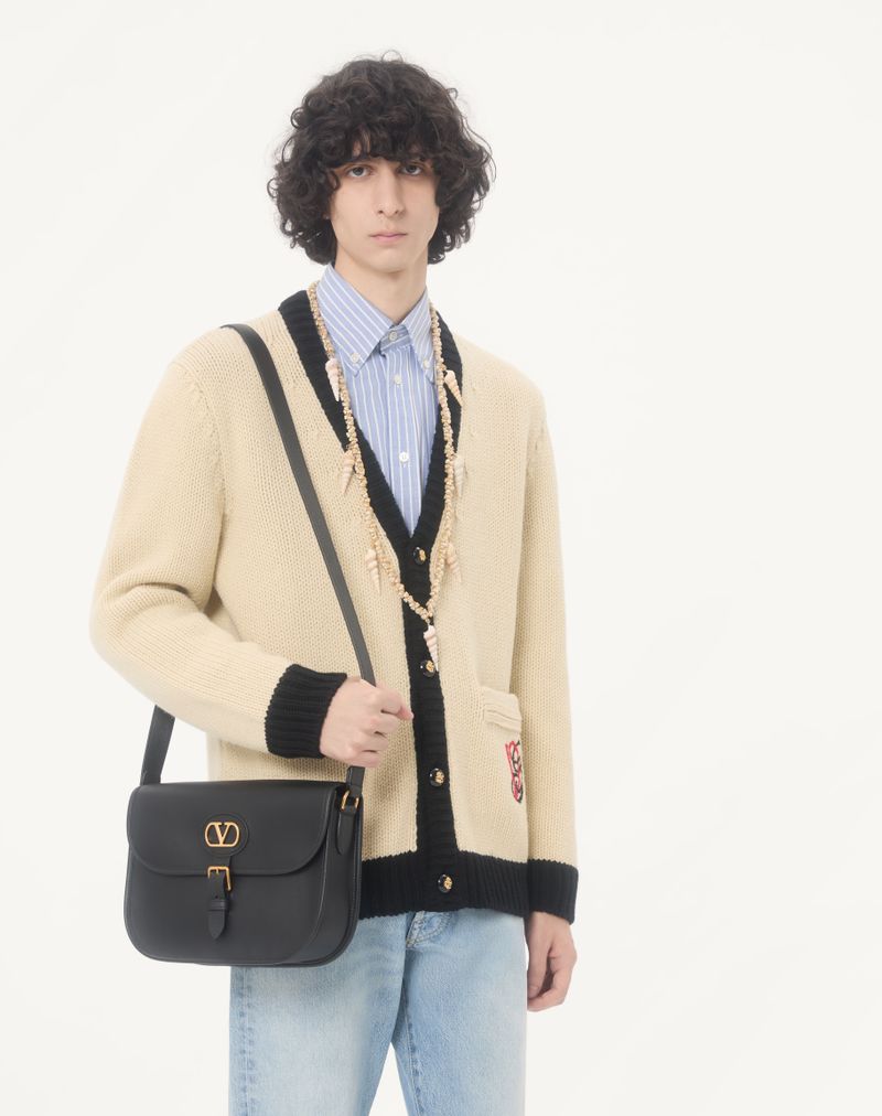 Valentino uldcardigan med broderet VG