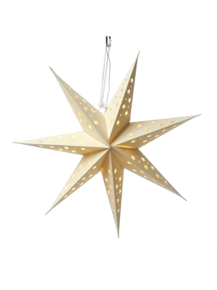 MARELIDA LED Papierstern Samtstern Weihnachtsstern D: 40cm in weiß günstig kaufen onesize