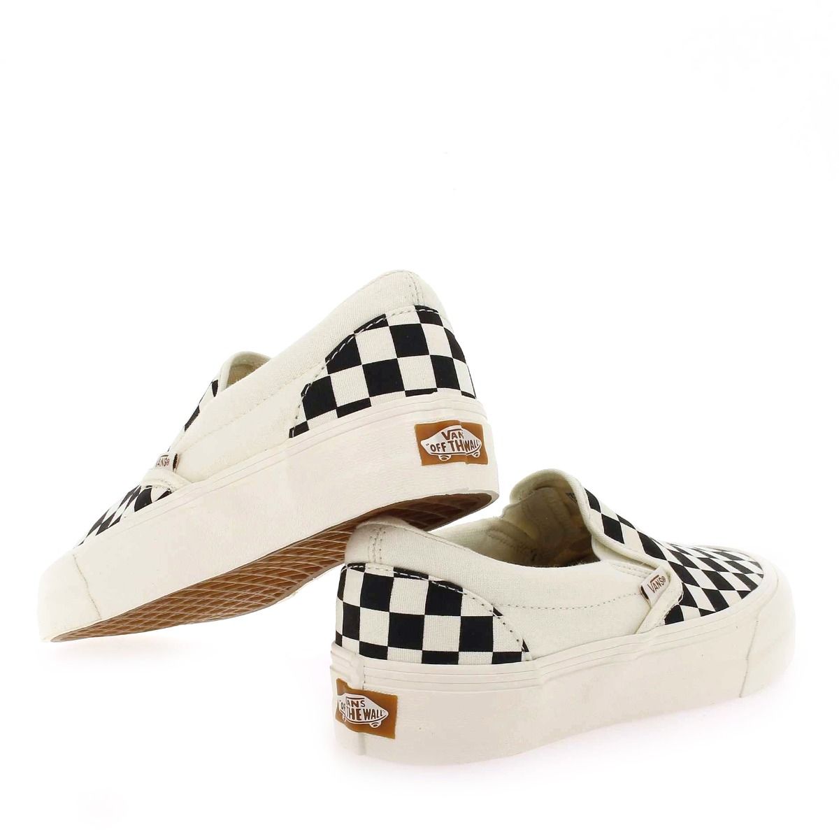 Vans  SLIP-ON VR3 CHECKERBOARD - Blanc Noir