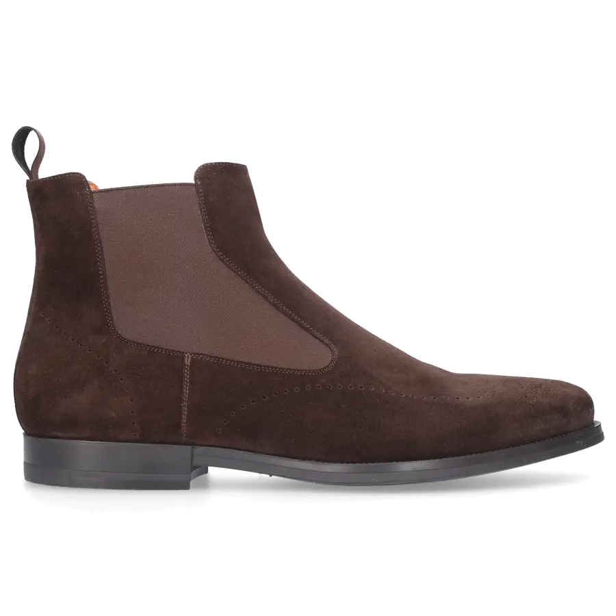 Santoni - Chelsea Boots 15083 Veloursleder - braun