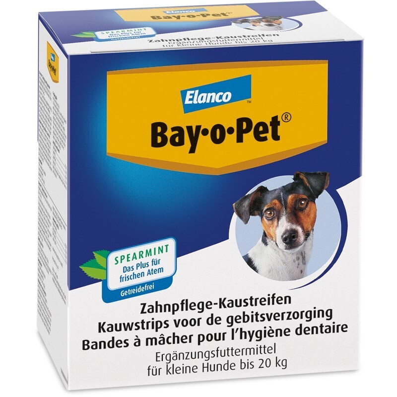 Bay-o-Pet Snacks Bay-o-Pet ELANCO Zahnpflege-Kaustreifen Alge, 140g für kleine Hunde