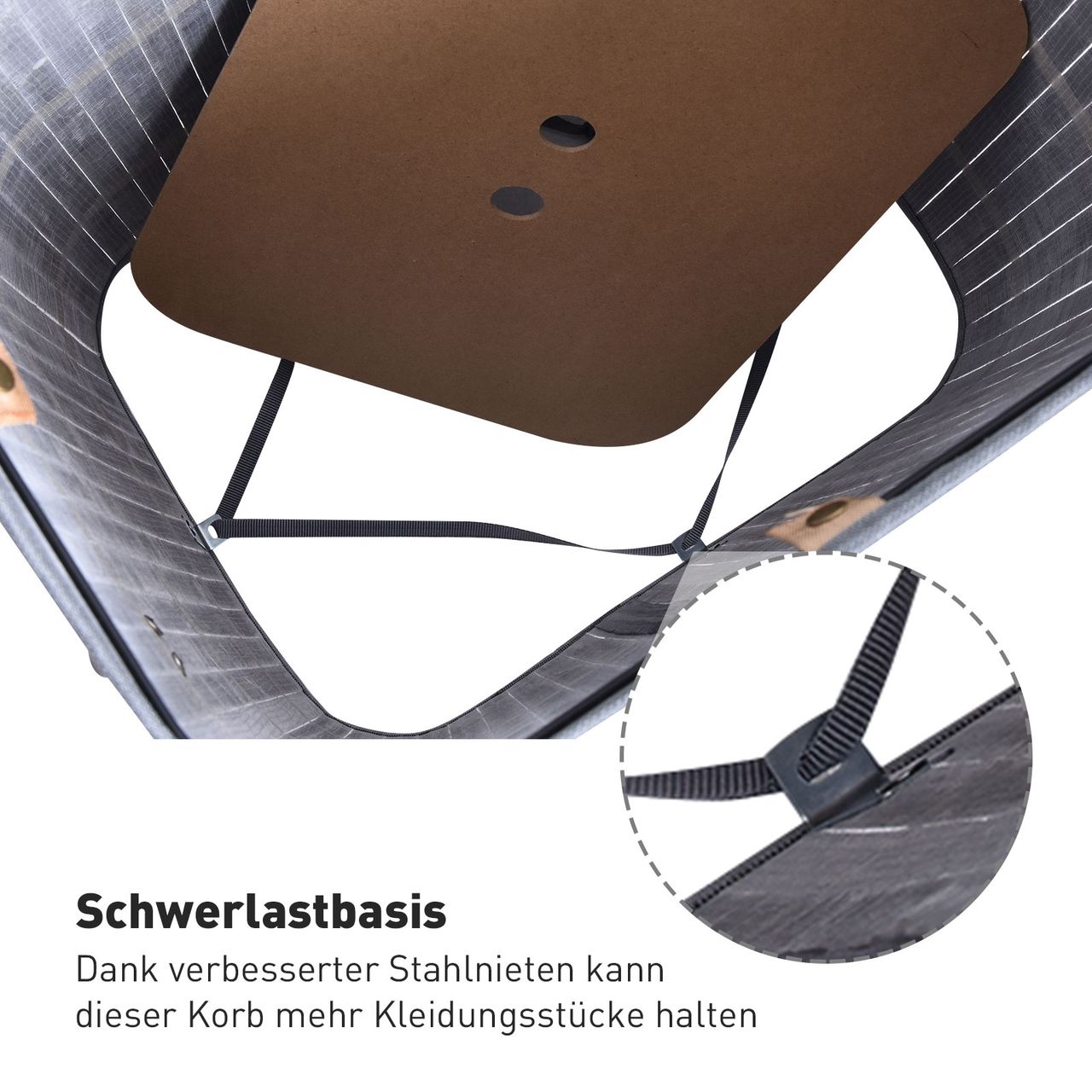 HOMCOM Wäschekorb, Wäschebox, Wäschesammler mit Deckel, Segeltuchsack, waschbarem Wäschesack, mit Griffen, Bambus , faltbar, 72L, Grau, 40 x 30 x 60 cm…