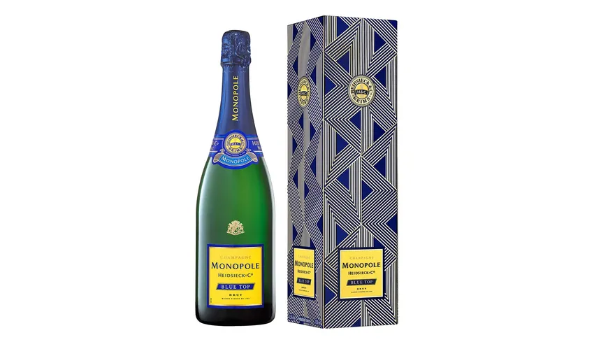 CHAMPAGNE MONOPOLE HEIDSIECK & CO Champagner Blue Top Brut Geschenkpackung 750 ml