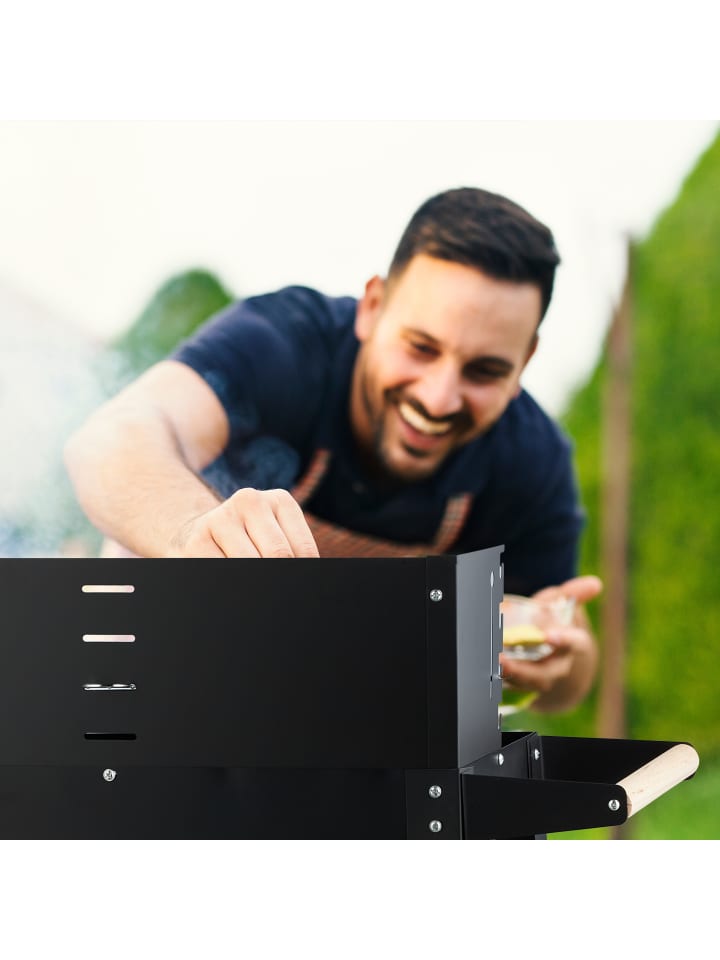 relaxdays Grill in Schwarz - (B)86 x (H)80,5 x (T)42 cm günstig kaufen onesize