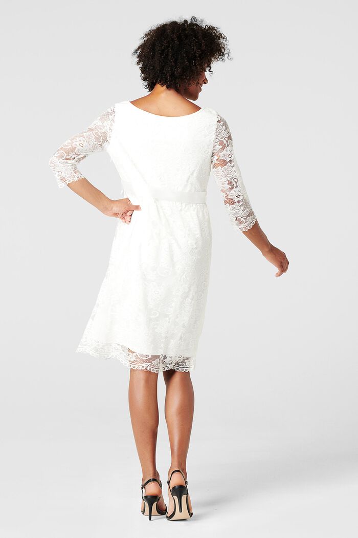 Florales Spitzenkleid mit Bindegürtel