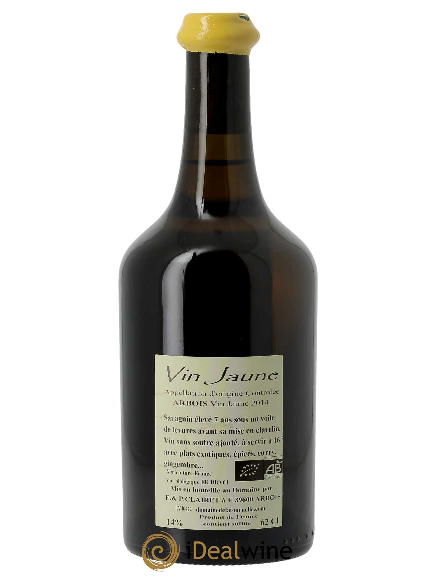 Arbois Vin Jaune Domaine de la Tournelle  2014 - Lot de 1 Bouteille