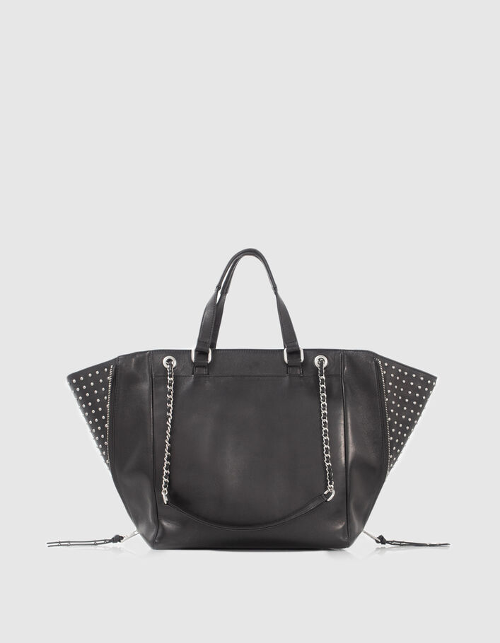 Sac cabas LE 1440 Rock noir cuir clouté Femme