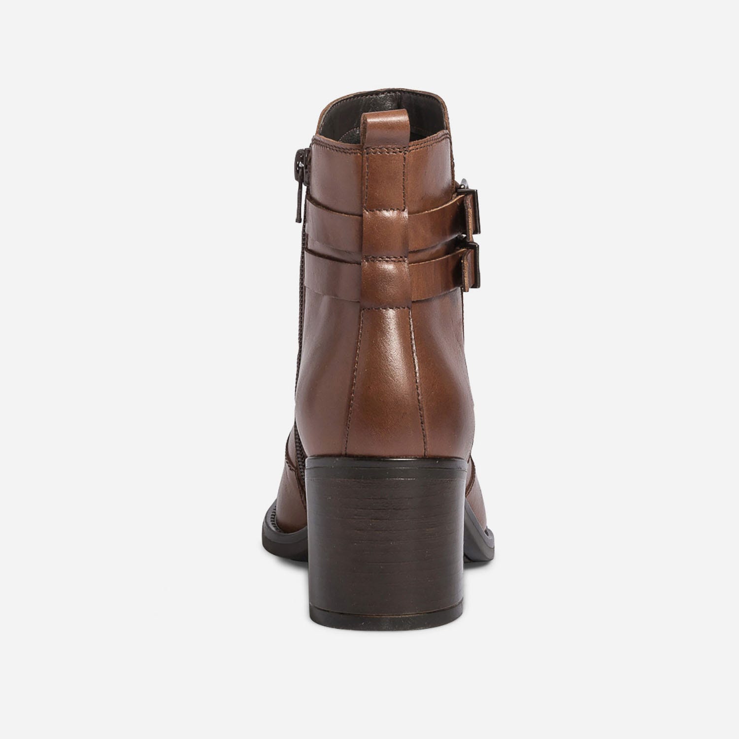 Boots cognac en cuir éco-conçu