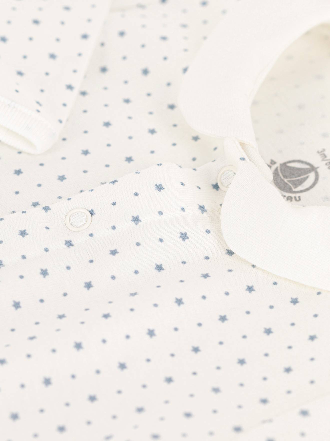 Petit Bateau Baby Strampler PETIT BATEAU, Bio-Baumwolle - weiß