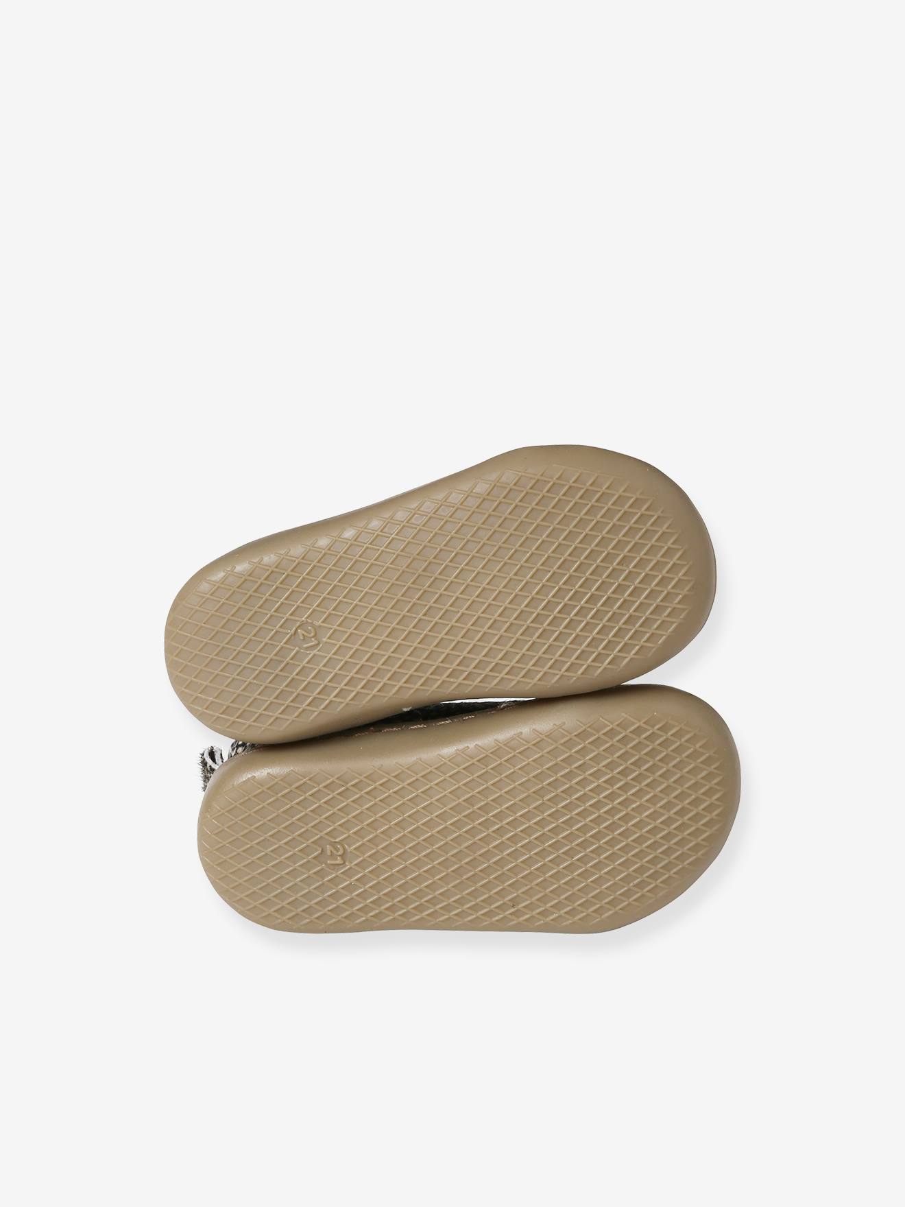 Vertbaudet Mädchen Baby Krabbelschuhe - blau bedruckt