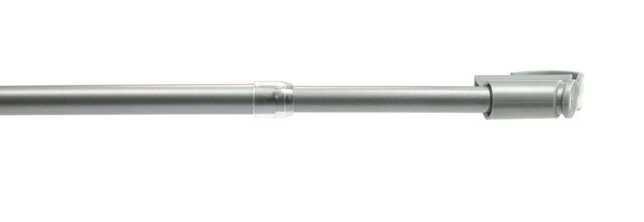 Bella Casa Bistrostange, Scheibengardinenstange 12 mm Ø, Klemmträgermontage, silbermatt, ausziehbar 85-135 cm