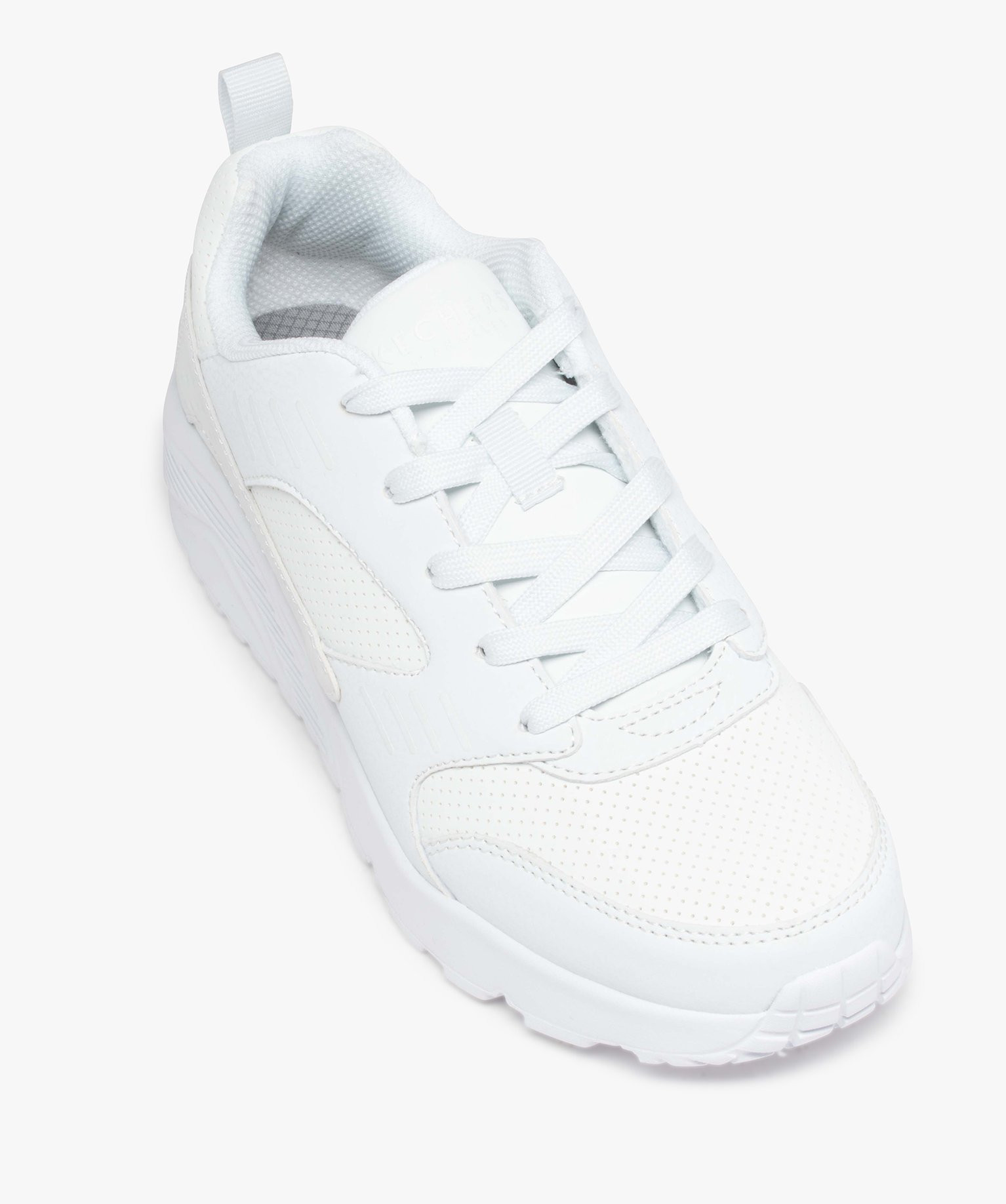 Baskets Garçon unies à lacets - Skechers Unolite blanc | GEMO