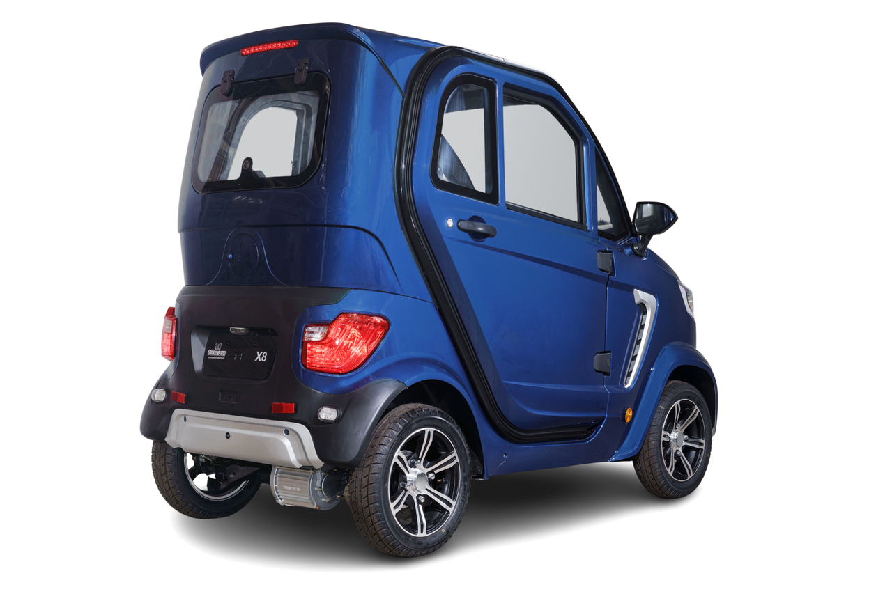 Stormborn X8 – 2 kW, Blei-Gel-Akku, 45 oder 25 km/h dunkelblau metallic - Elektrokabinenroller