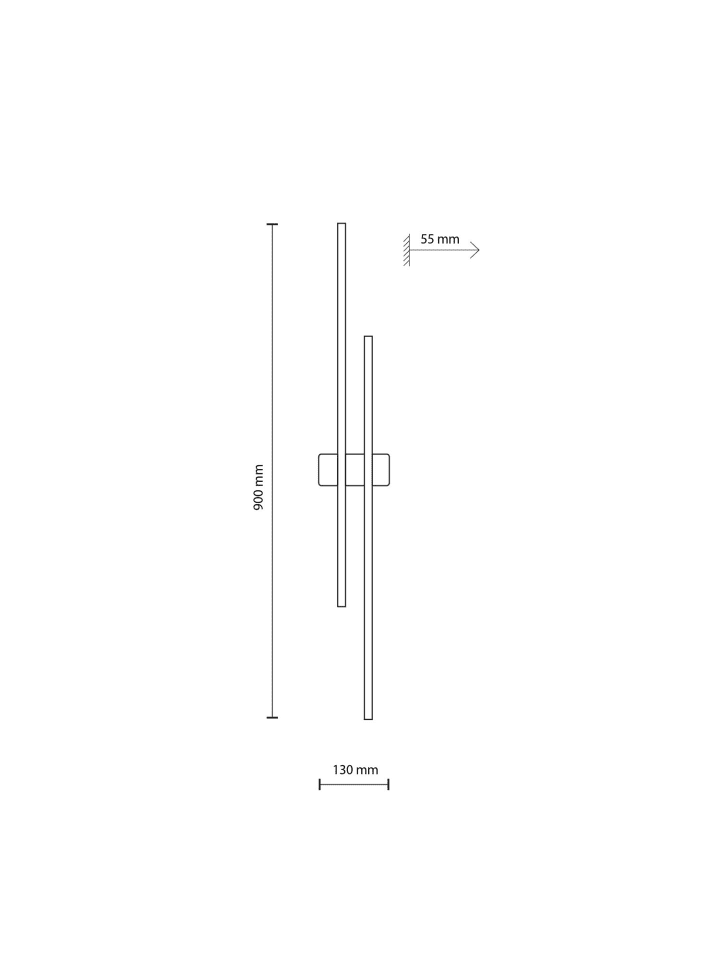 Licht-Erlebnisse Wandlampe EEK A in Walnuss Schwarz günstig kaufen onesize