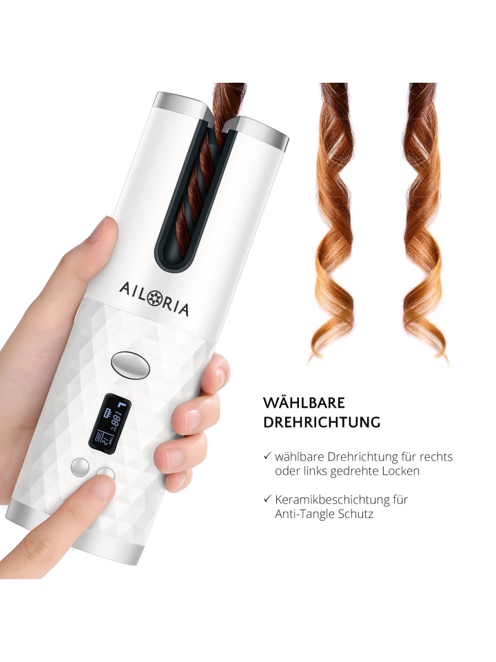 Ailoria REVOLUTIONNE Kabelloser Auto-Curler in weiß günstig kaufen onesize