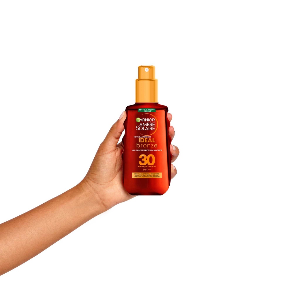 garnier Ambre Solaire Ideal Bronze Huile protectrice sublimatrice Huile protectrice sublimatrice de bronzage SPF30