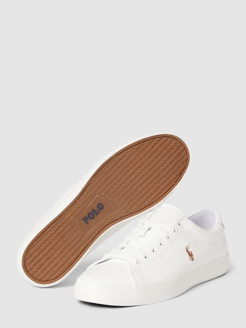 Sneaker aus Leder mit Label-Stitching Modell 'LONGWOOD' in weiß