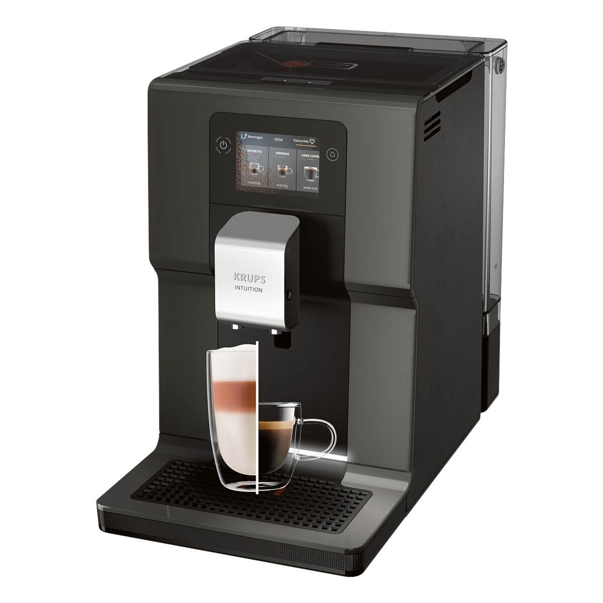 Krups Kaffeevollautomat Intuition Preference EA872B, mit Edelstahl-Mahlwerk und Touchscreen, 1450 W