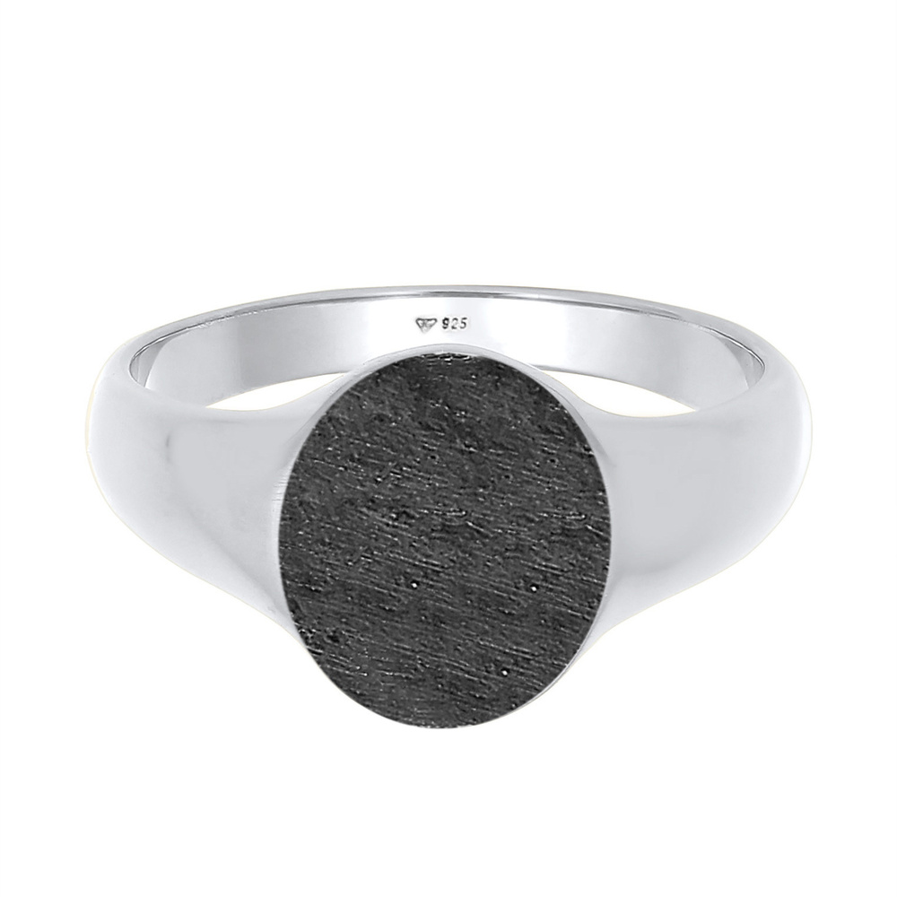 KUZZOI KUZZOI Bague Chevalière Basic Minimal Robuste Massif Bague Homme - (925/1000) Arg Bague
