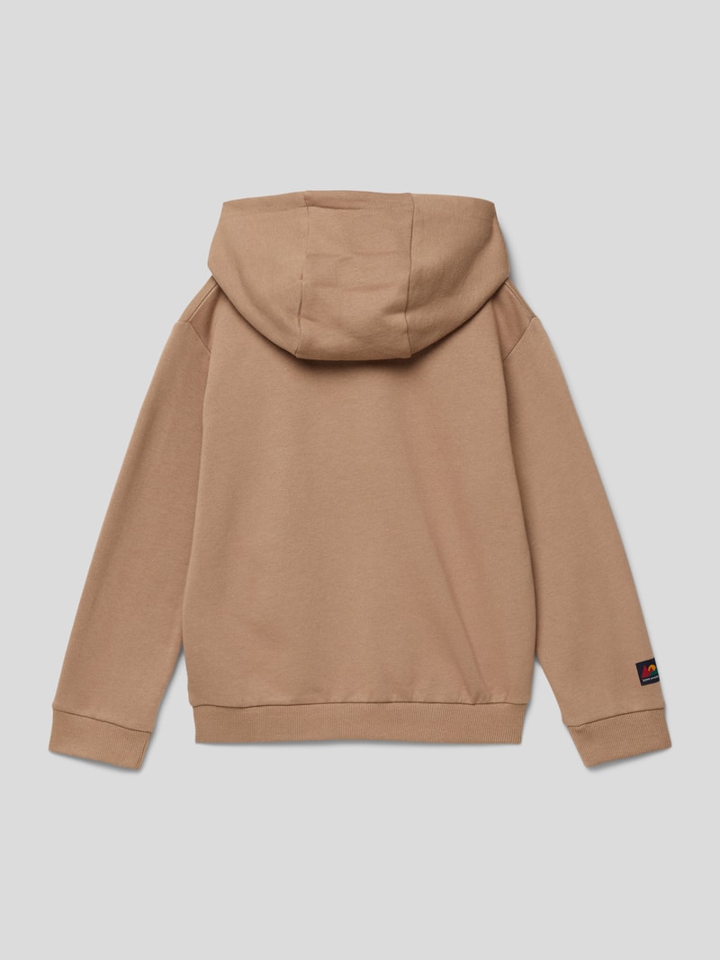 Hoodie mit Statement-Stitching in taupe