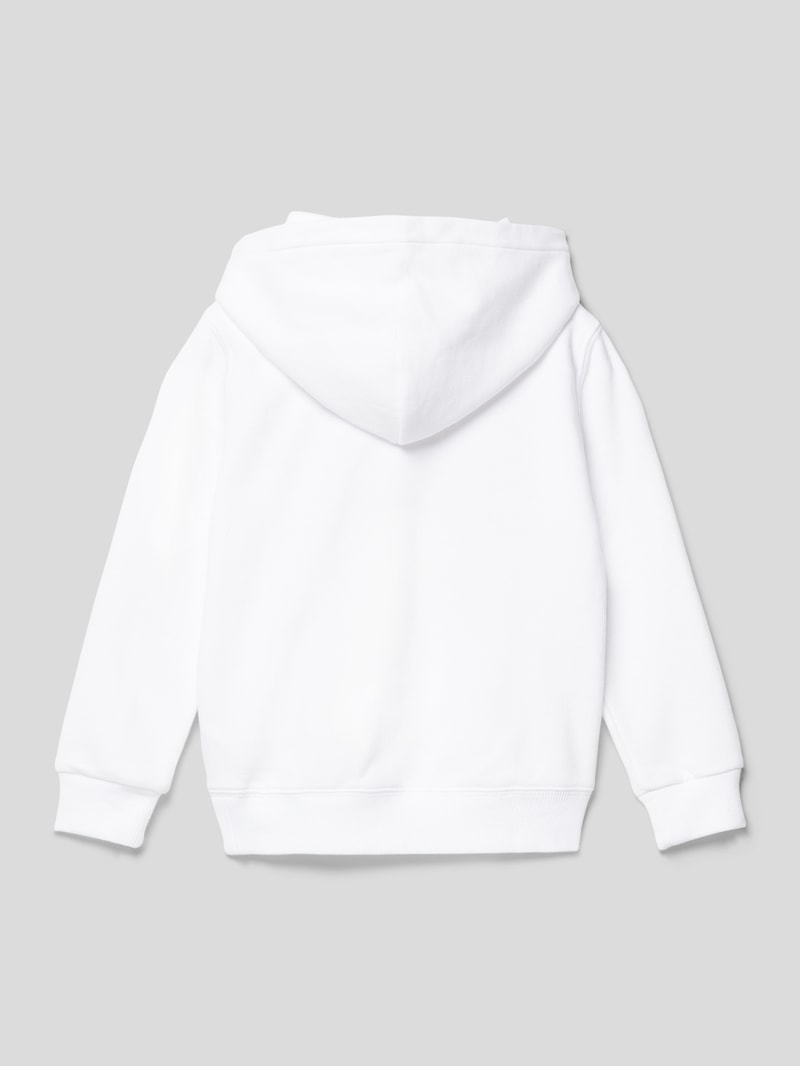 Hoodie mit Label-Detail in weiß