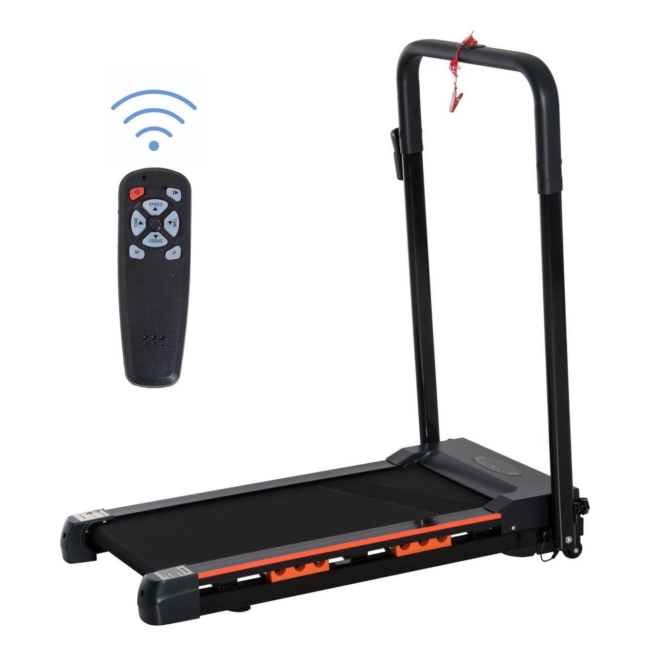 HOMCOM Elektrisch Laufband mit LCD Display Faltbares Fitnessgeräte 1-6Km/h