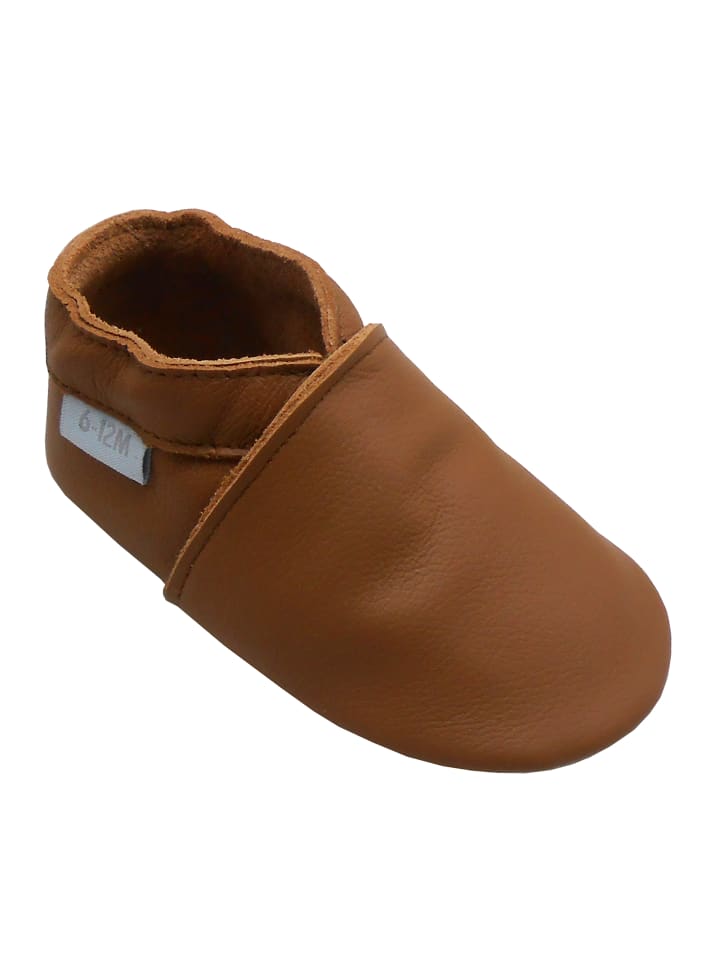 Yalion Baby Leder-Krabbelschuhe in Braun günstig kaufen
