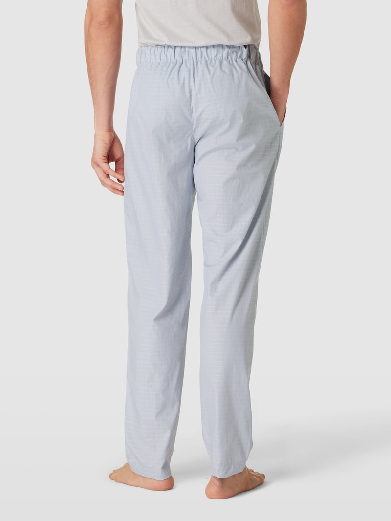 Pyjama-Hose mit Karomuster Modell 'LONG PANT' in hellgrau