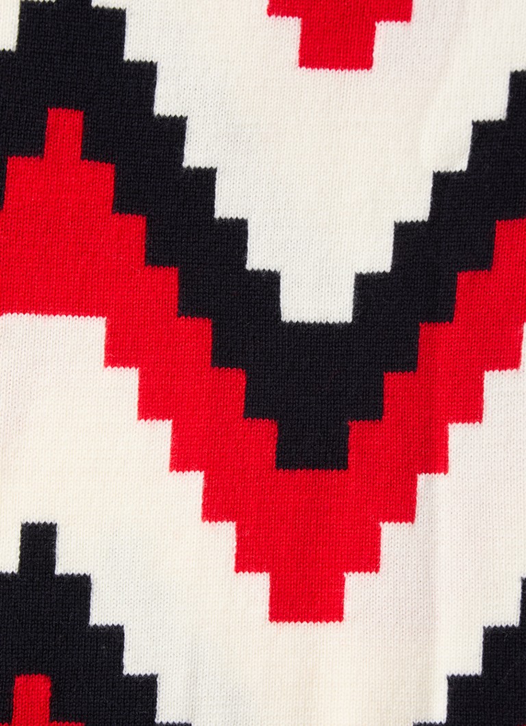 Perfect Moment Chevron fino pleteni džemper od merino vune s rolkom i pletenim uzorkom
