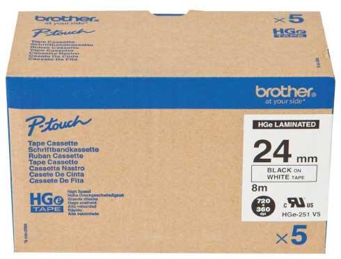 Brother Schriftband HGE-251V5 5 Stück