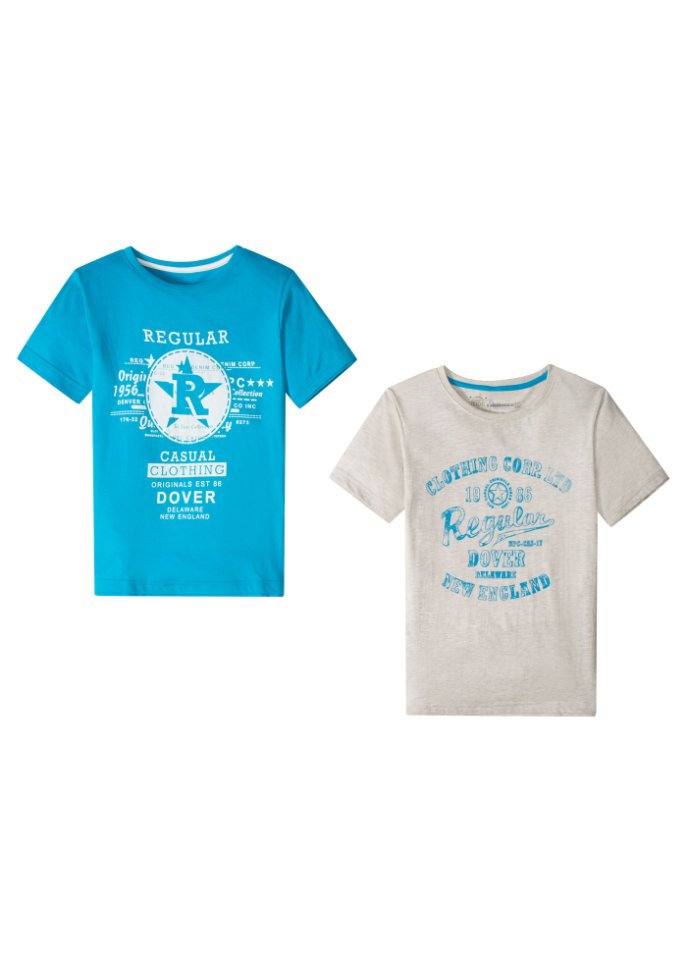 Jungen T-Shirt aus Bio-Baumwolle (2er Pack)